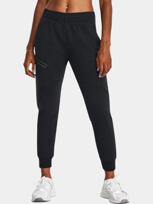 pantaloni de sport pt. femei Under Armour Unstoppable FLC Jogger negru 2