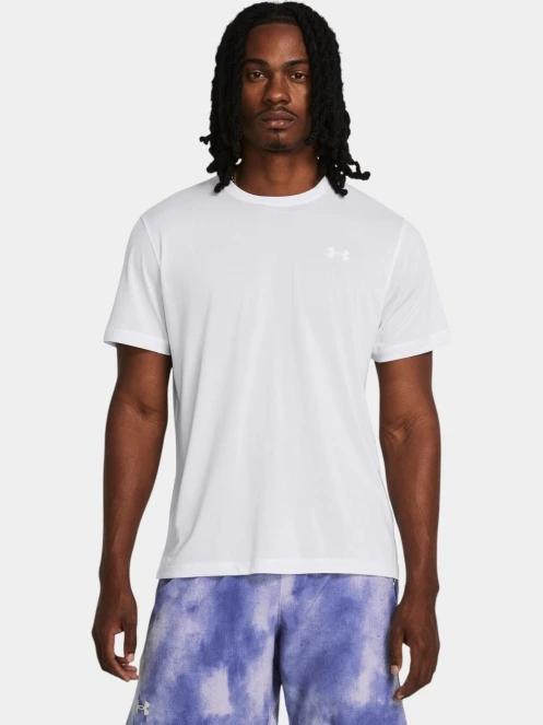 tricou pentru sport, cu maneci scurte pt. barbati Under Armour UA Launch Shortsleeve alb 2