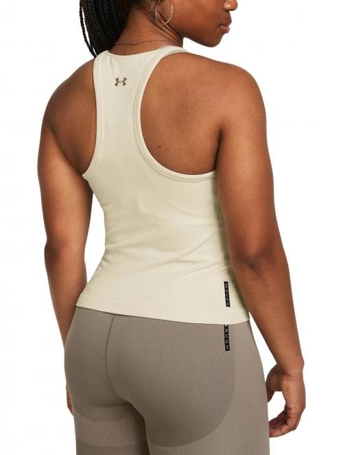tricou de sport fara maneci pt. femei Under Armour Rush Seamless Tank nisip 3