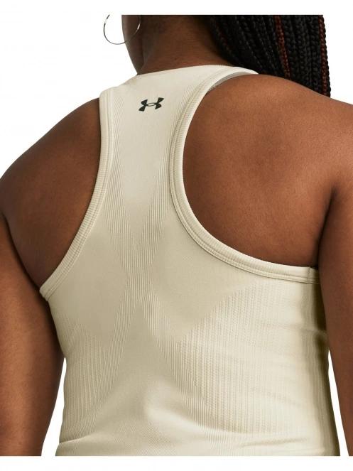 tricou de sport fara maneci pt. femei Under Armour Rush Seamless Tank nisip 5