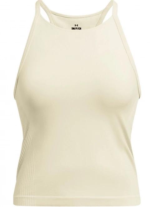 tricou de sport fara maneci pt. femei Under Armour Rush Seamless Tank nisip 6