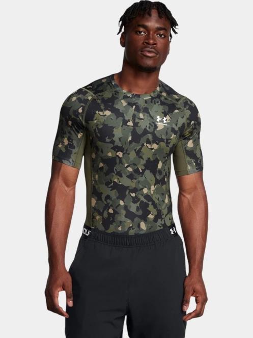 tricou pentru sport, cu maneci scurte pt. barbati Under Armour Ua HG Armour Prtd Ss verde 2