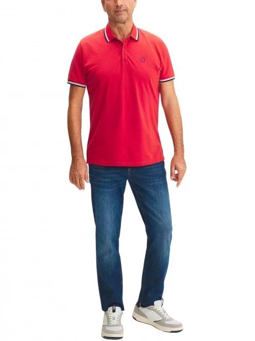 tricou cu guler pt. barbati TBS Yvanepol rosu 4