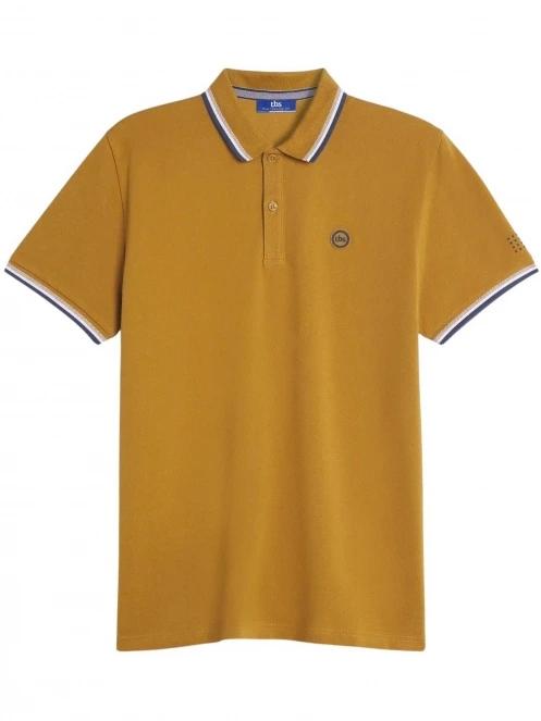 tricou cu guler pt. barbati TBS Yvanepol maro 5