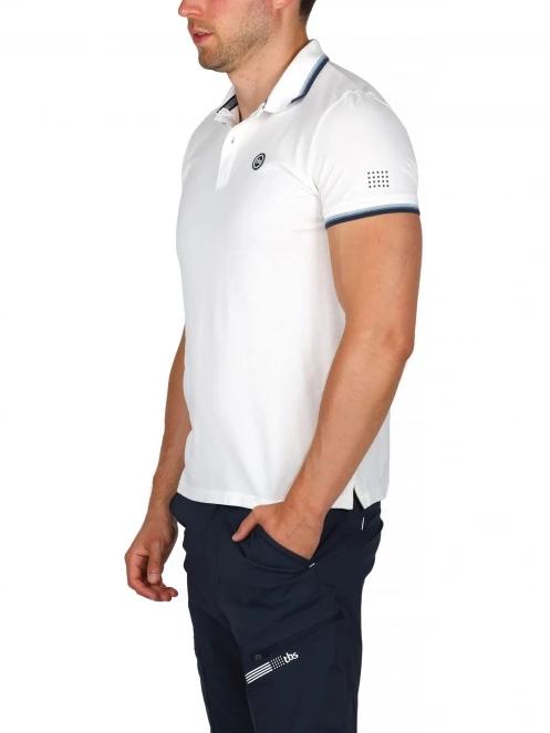 tricou cu guler pt. barbati TBS Yvanepol alb 3