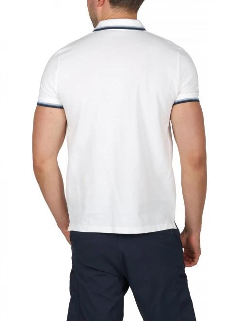 tricou cu guler pt. barbati TBS Yvanepol alb 4