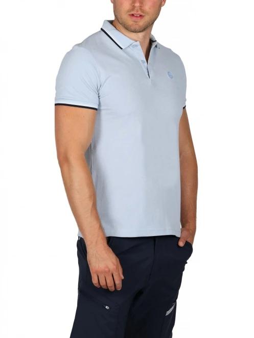 tricou cu guler pt. barbati TBS Yvanepol albastru deschis 4