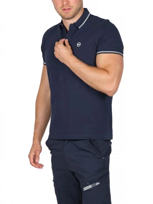 tricou cu guler pt. barbati TBS Yvanepol albastru inchis 3