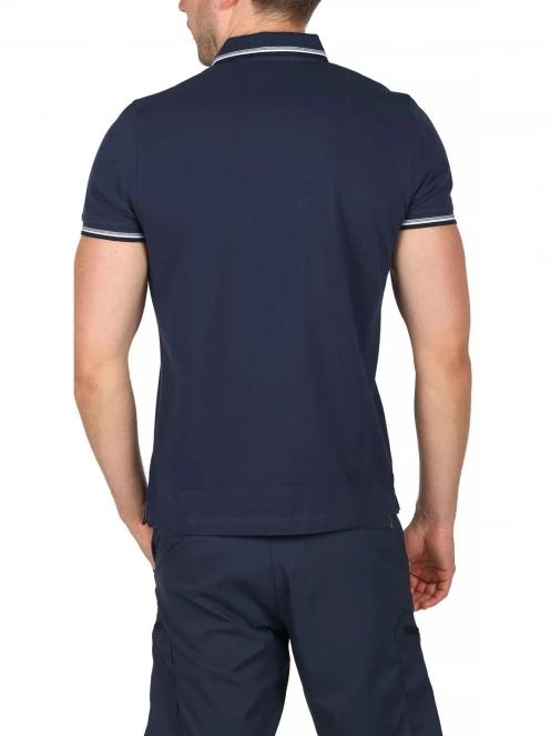 tricou cu guler pt. barbati TBS Yvanepol albastru inchis 4