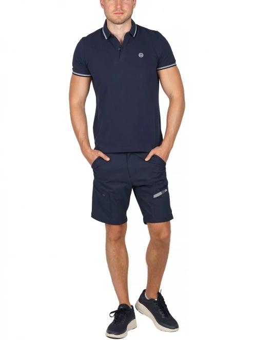 tricou cu guler pt. barbati TBS Yvanepol albastru inchis 5