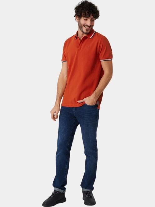 tricou cu guler pt. barbati TBS Yvanepol rosu 4
