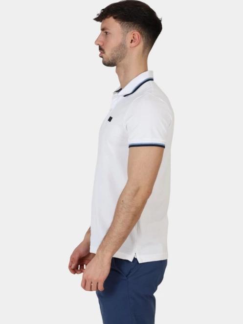 tricou cu guler pt. barbati TBS Yvanepol alb 3