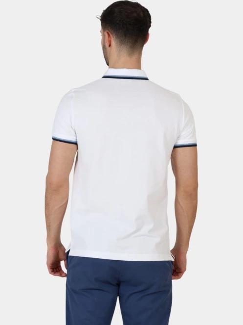 tricou cu guler pt. barbati TBS Yvanepol alb 4