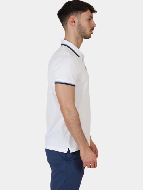 tricou cu guler pt. barbati TBS Yvanepol alb 5