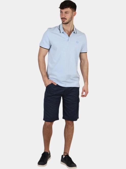 tricou cu guler pt. barbati TBS Yvanepol albastru deschis 6