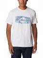 tricou pentru sport, cu maneci scurte pt. barbati Columbia Men'S Sun Trek Short Sleeve Graphic Tee alb 1