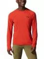 tricou cu maneci lungi, pentru sport pt. barbati Mountain Hardwear Crater Lake Long Sleeve Crew rosu 1
