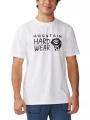 tricou cu maneci scurte pt. barbati Mountain Hardwear MHW Logo Short Sleeve alb 1