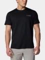 tricou pentru sport, cu maneci scurte pt. barbati Columbia Summit Valley SS Crew negru 1