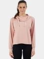 pulover cu gluga pt. femei Fundango Helka Sweatshirt roz 1