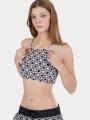 sutien bikini pt. femei Fundango Hogg High Neck Top negru 1