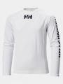 lycra cu maneci lungi Helly Hansen Jr Waterwear Rashguard alb 1