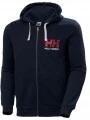 pulover cu gluga pt. barbati Helly Hansen Hh Logo Full Zip Hoodie albastru inchis 1