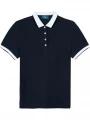 tricou cu guler pt. femei TBS Amirapol albastru inchis 1