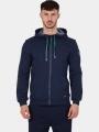 pulover cu gluga pt. barbati TBS Gianizip albastru inchis 1