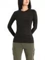 top lenjerie de corp pt. femei Icebreaker Women 200 Oasis LS Crewe Ski Tracks negru 1