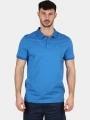 tricou cu guler pt. barbati TBS Milekpol albastru 1