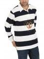 tricou cu guler pt. barbati Nautica Scholes Rugby Shirt alb 1