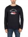 tricou cu maneci lungi pt. barbati Nautica Coney LS T-Shirt albastru inchis 1