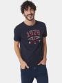 tricou cu maneci scurte pt. barbati TBS Smithtee albastru inchis 1