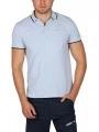 tricou cu guler pt. barbati TBS Yvanepol albastru deschis 1